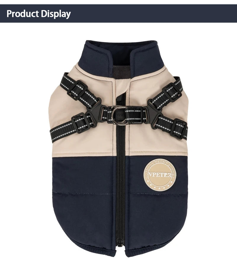 Dog Autumn Winter Warm Cotton Thick Coat Dog Vest Pet Coat Small And Medium-sized Dog Clothes Windproof Vest Clothes for Dog
