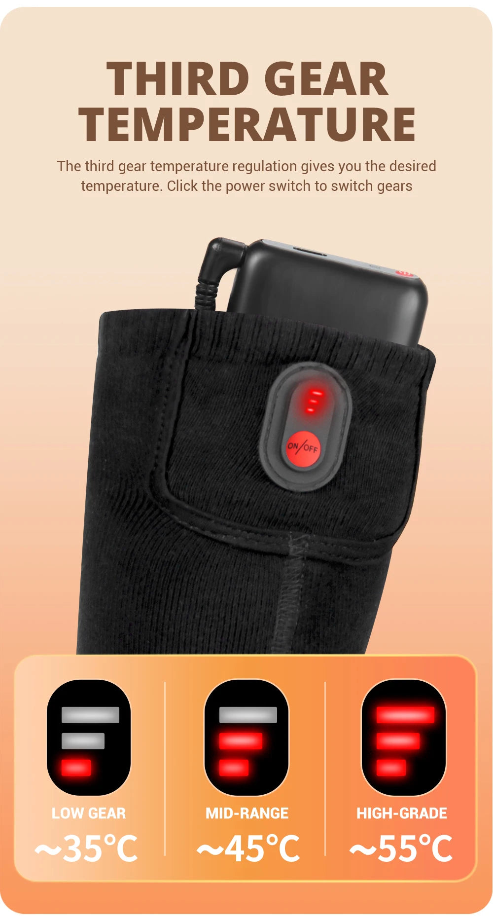 Heated Socks Winter Warm Snowmobile Skiing Heated Socks Rechargeable Outdoor Sport Thermal Heated Foot Warmer Ski Sports