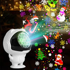 16-pattern Astronaut Christmas Pattern Light, 5V Snowflake Halloween Projection Light, Decorative Christmas Spotlight