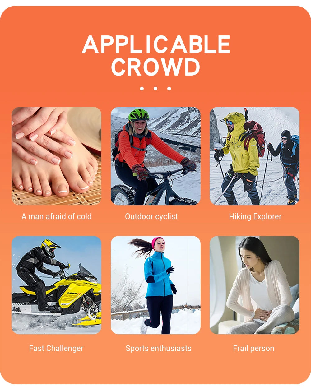 Heated Socks Winter Warm Snowmobile Skiing Heated Socks Rechargeable Outdoor Sport Thermal Heated Foot Warmer Ski Sports