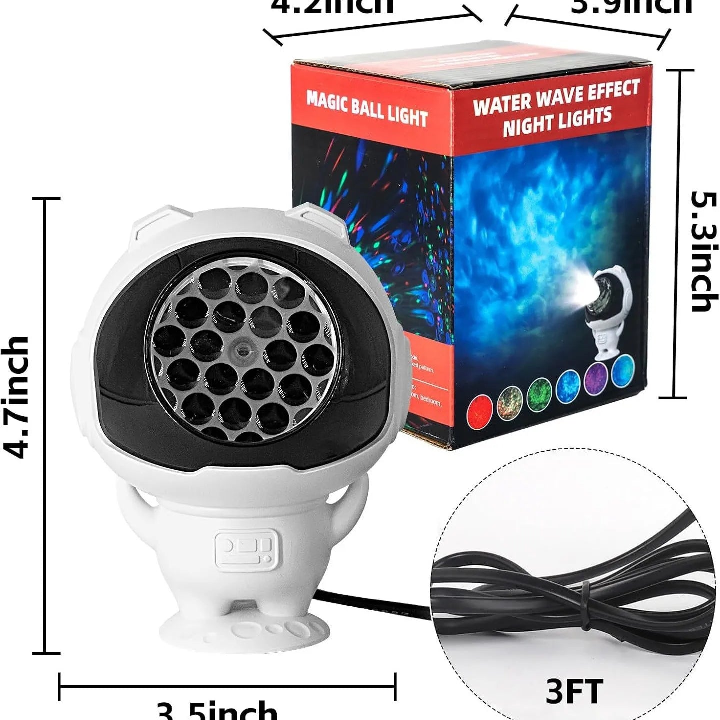 16-pattern Astronaut Christmas Pattern Light, 5V Snowflake Halloween Projection Light, Decorative Christmas Spotlight