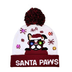 LED Christmas Knitted Beanie Hat – Light Up Xmas Sweater Cap, Unisex Winter Beanie with Colorful LEDs