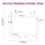 Holder Compatible with Dyson Airwrap Styler Accessories Acrylic 6 Holes Countertop Organizer Stand Desktop for Bathroom