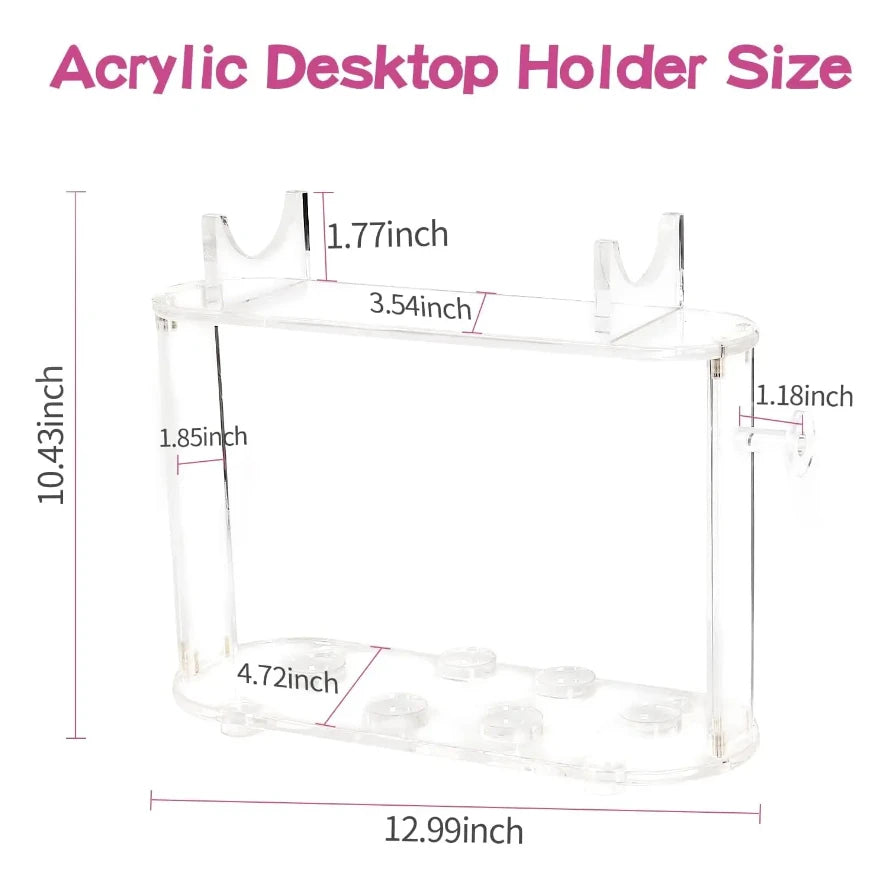 Holder Compatible with Dyson Airwrap Styler Accessories Acrylic 6 Holes Countertop Organizer Stand Desktop for Bathroom
