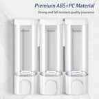 Wall Mounted Shampoo and Conditioner Dispenser, Body Wash, Shower Soap, Lotion, Gel Container, 3 × 300 ml