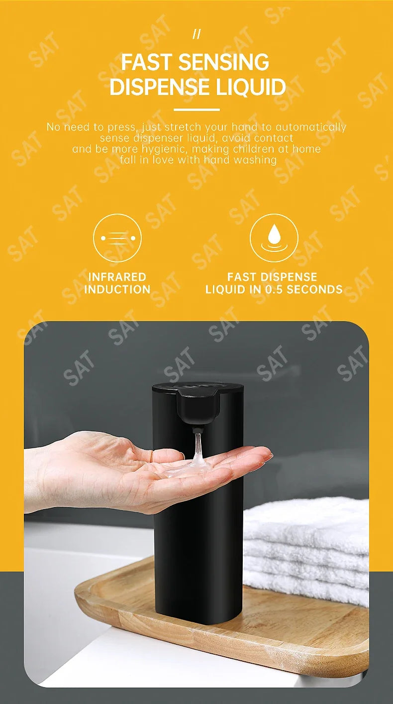 %a For New Sensor Non-contact Liquid Soap Dispenser for Kitchen Automatic Washing Hand Machine Washer Shampoo Detergent Dispen