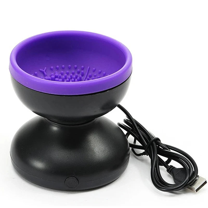 USB Plug Portable Electric Makeup Brush Cleaner Folding Powder Puff Cleaning Tool Makeup Brushes Automatic Washing Stand Device