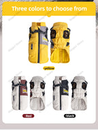 Dog Coat for Small Dogs Waterproof Dog Winter Jacket with Harness Puppy Cold Weather Coats Reflective Pet Vest with ZipperFleece