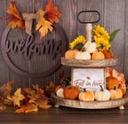12pcs Pumpkin Decor Velvet Artificial Pumpkin Fall Pumpkin Decor For Autumn Thanksgiving Harvest Festival Halloween Decoration