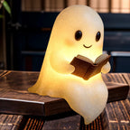 Cute Ghost Reading Lamp Halloween 3D LED Night Light Spooky Desk Light For Bedroom Study Book Lovers Home Office