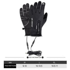 USB Touch Screen Gloves Heated Motorcycle Gloves  Cycling Running Ski  Winter Gloves Hiking Walking Anti-Slip Glove