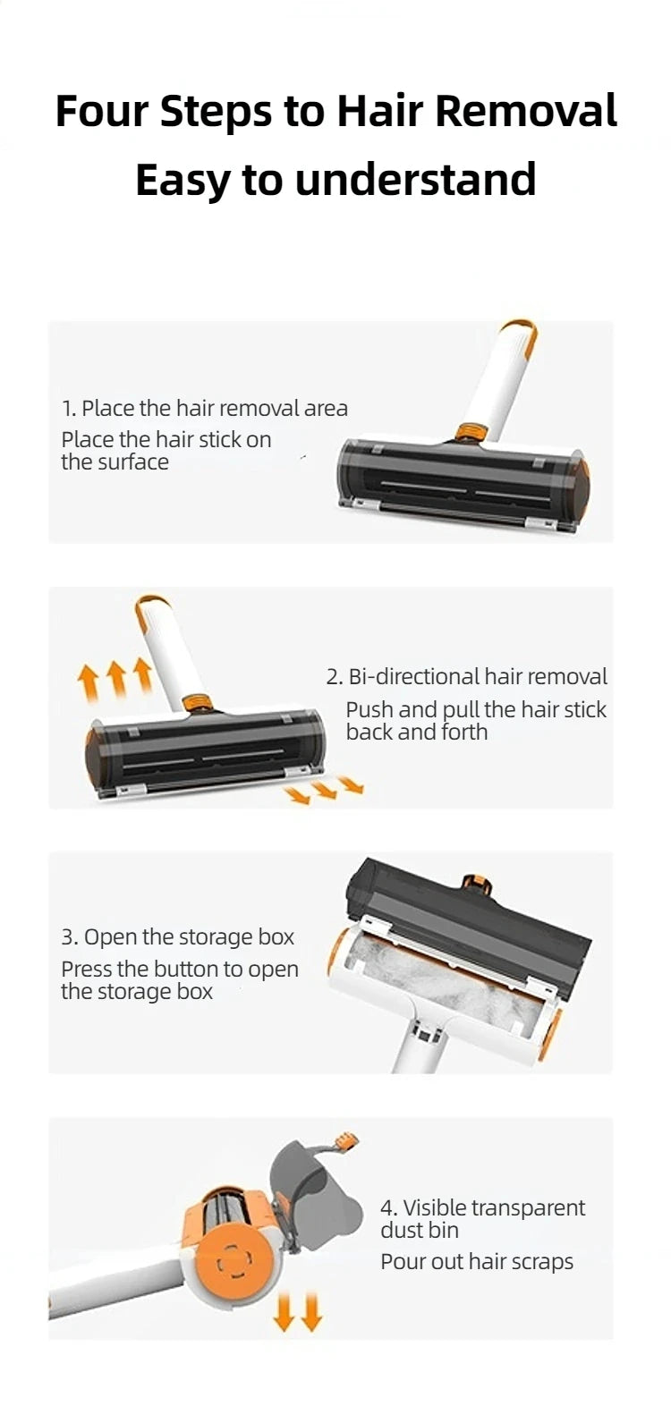 UNTIOR Multifunctional Pet Hair Curler Portable Washable Hair Removal Brush Efficient Home Dog and Cat Roller Hair Stick Tool