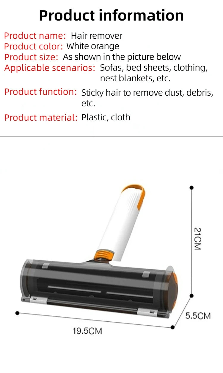 UNTIOR Multifunctional Pet Hair Curler Portable Washable Hair Removal Brush Efficient Home Dog and Cat Roller Hair Stick Tool