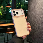 Transparent Glitter Protective Case for iPhone 17 | Sparkly Shockproof Cover in Black & Purple