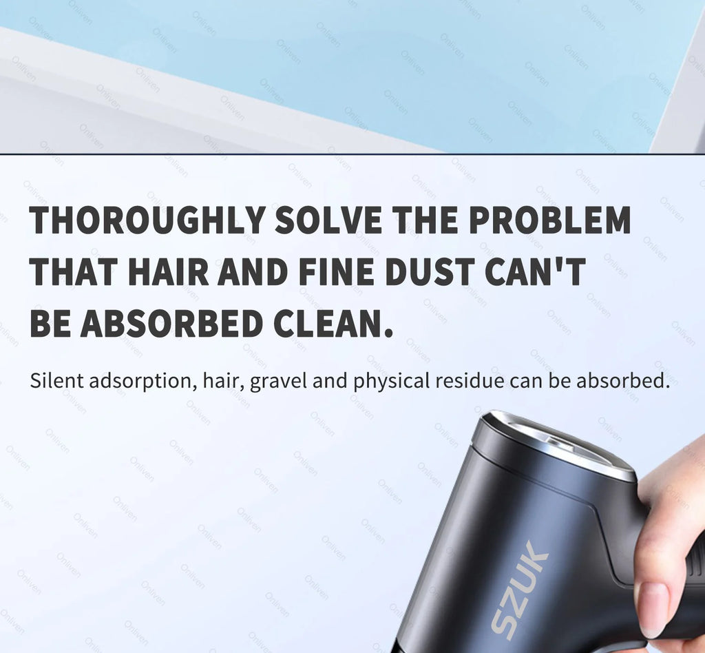 98000PA Wireless Car Vacuum Cleaner – Ultra-Powerful Mini Handheld with USB Charging & Wet/Dry Cleaning