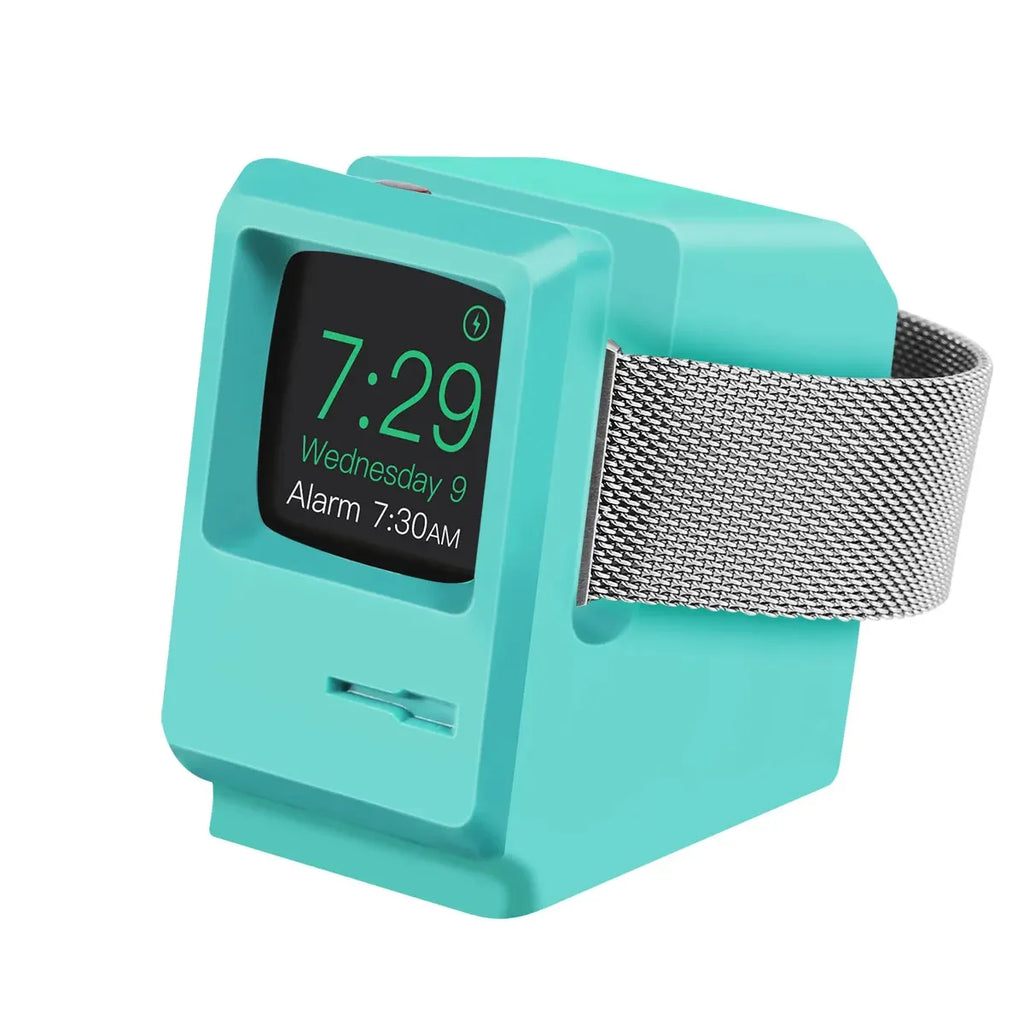 Simple Stand For Apple Watch 8-1 Charging Stand Retro Apple Watch Silicone Wireless Charging Simple Stand Home Bedside Base