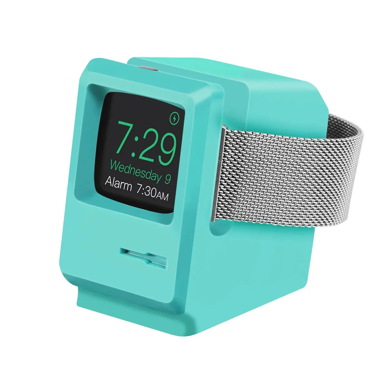 Simple Stand For Apple Watch 8-1 Charging Stand Retro Apple Watch Silicone Wireless Charging Simple Stand Home Bedside Base