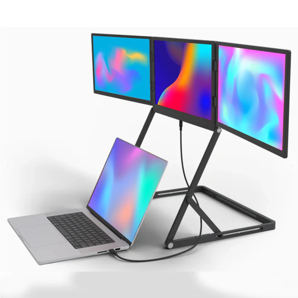 15.6” Portable Laptop Screen Extender – Dual/Triple/Quad 1080P IPS Monitor with Type-C & HDMI for Multi-Tasking 2025