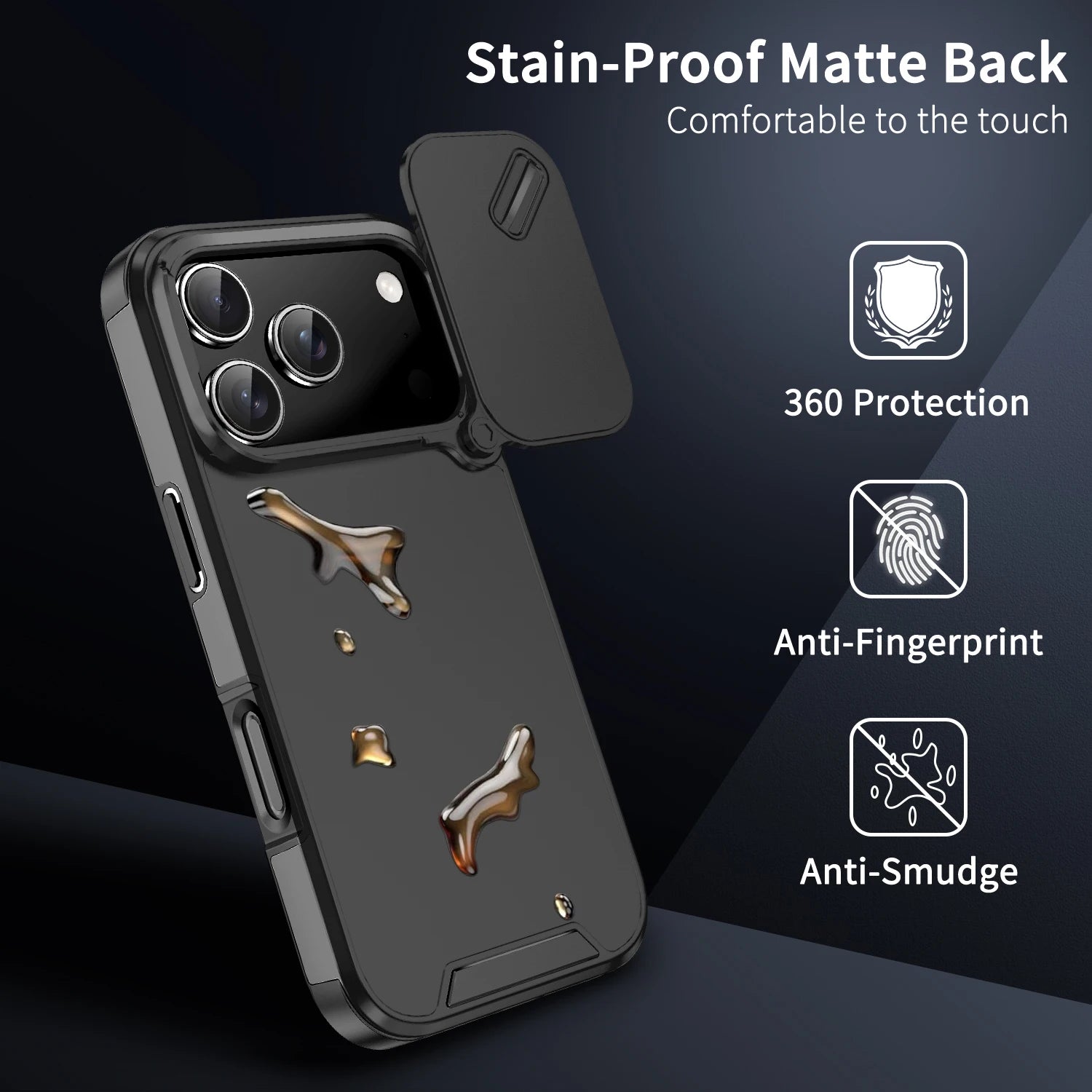 Slide Camera Lens Protection Case for iPhone 17 Series | Durable Shockproof Phone Cover with Lens Guard
