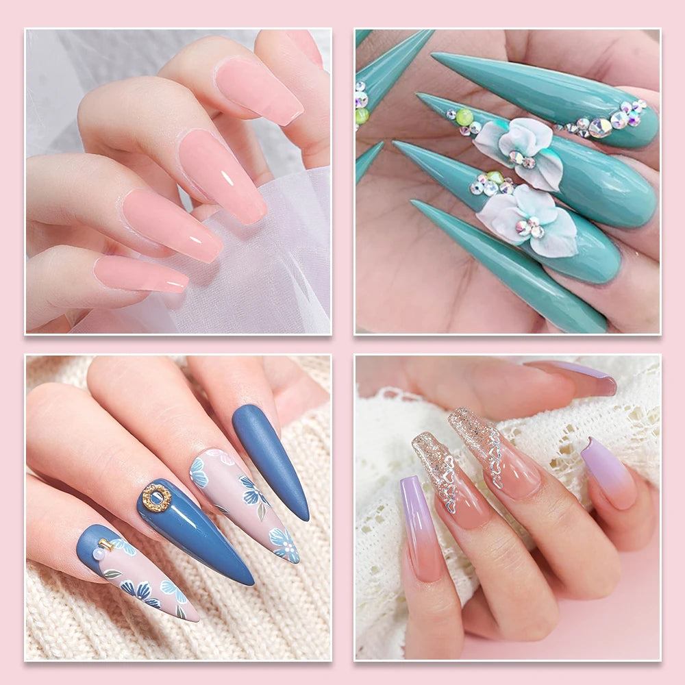 Limegirl Acrylic Powder & Liquid Monomer Nail Art Kit – Crystal Glitter Set