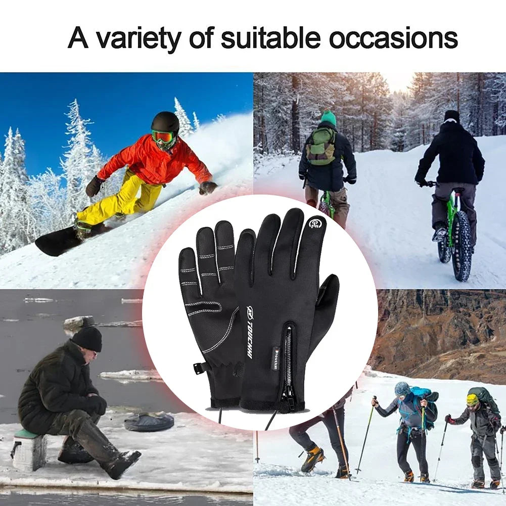 USB Touch Screen Gloves Heated Motorcycle Gloves  Cycling Running Ski  Winter Gloves Hiking Walking Anti-Slip Glove