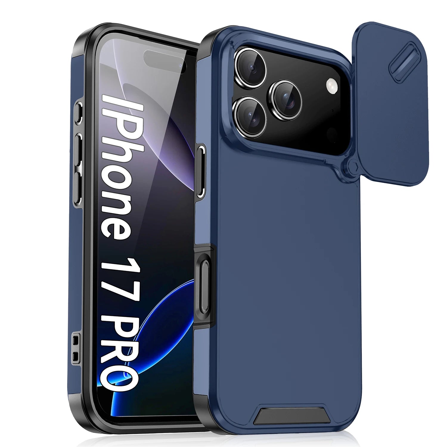 Slide Camera Lens Protection Case for iPhone 17 Series | Durable Shockproof Phone Cover with Lens Guard