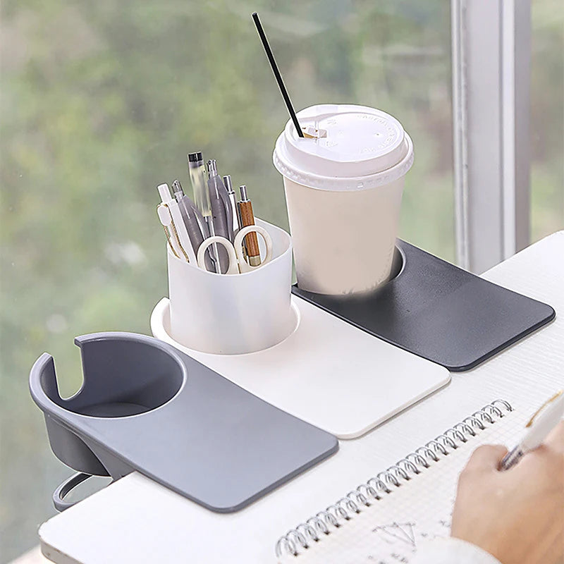 ABS Cup Holder Automotive Creativity Table Side Water Cup Holder Office Desk Computer Desk Fixed Cup Holder