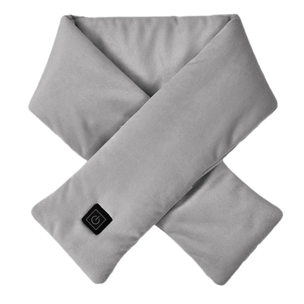 Electric Heated Scarf USB Charging Neck Heating Pad Cold-Proof Thermal Neck Wrap Warmer Washable for Climbing Hiking Cycling