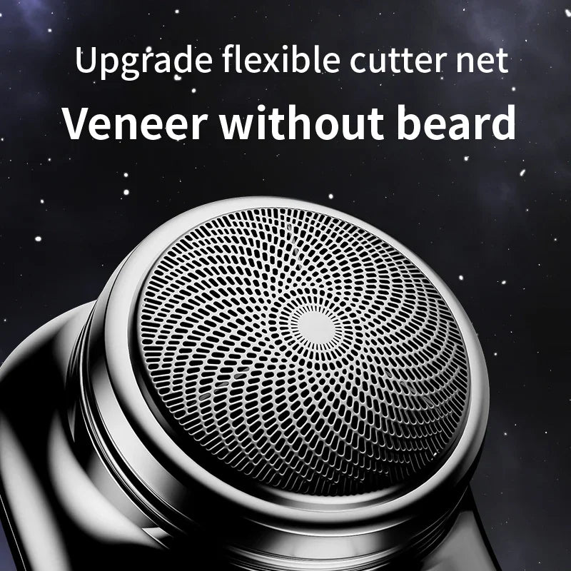 RESUXI Men’s Mini Electric Razor – Wet & Dry Rechargeable Shaver, Portable Pocket Rotary Beard Trimmer with Fast Charging