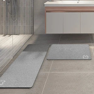 Diatomite Stone Bath Mat Diatomaceous Earth Bath Mat Rug Super Absorbent Non Slip 3.5MM Thickness Bathroom Mat Floor Bathtub Rug