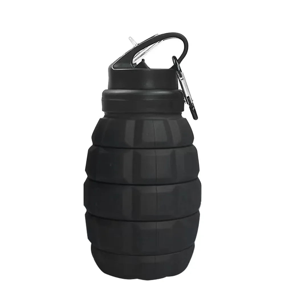 Food-Grade Silicone Folding Water Bottle – Retractable High-Temperature Resistant Sports & Camping Bottle 2025