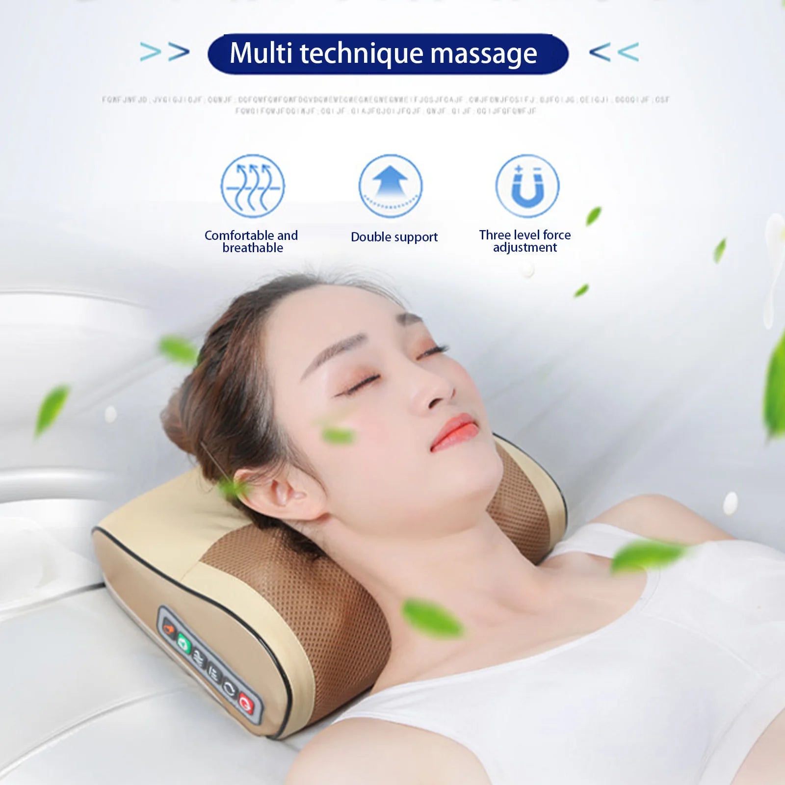 Multifunctional Neck Pillow Massager Adjustable Hot Compress Neck Shoulder Kneading Massage Tool Home Lumbar Spine Relaxation