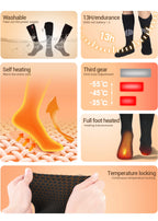 Heated Socks Winter Warm Snowmobile Skiing Heated Socks Rechargeable Outdoor Sport Thermal Heated Foot Warmer Ski Sports