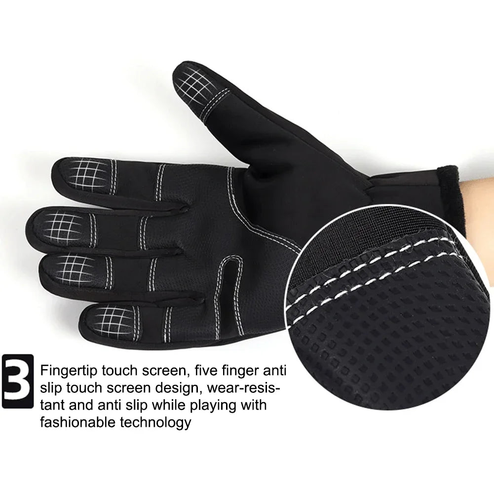 USB Touch Screen Gloves Heated Motorcycle Gloves  Cycling Running Ski  Winter Gloves Hiking Walking Anti-Slip Glove