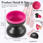 USB Plug Portable Electric Makeup Brush Cleaner Folding Powder Puff Cleaning Tool Makeup Brushes Automatic Washing Stand Device