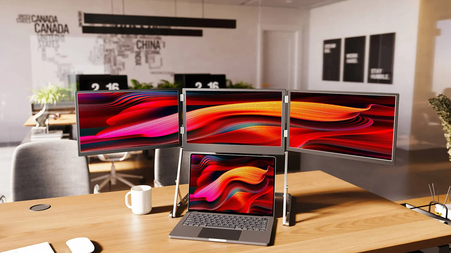 15.6” Portable Laptop Screen Extender – Dual/Triple/Quad 1080P IPS Monitor with Type-C & HDMI for Multi-Tasking 2025