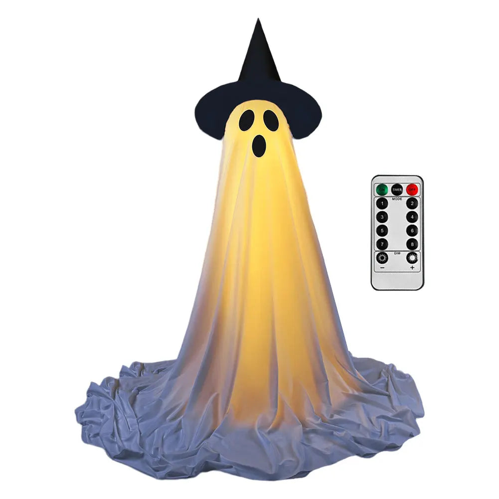 Halloween Decoration LED String Lights Luminous Ghost Decoration Horror Props Garden Yard Decoration Scary White Standing Ghost