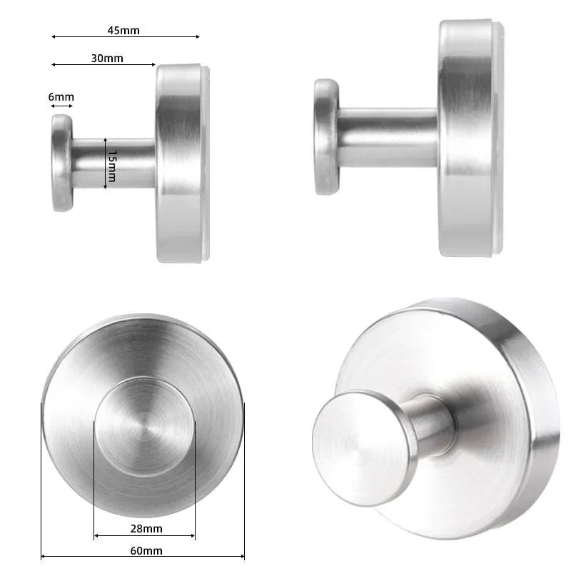 Black Stainless Steel Wall Mounted Hook Hotel Bathroom Coat Hook Home Use Sticky Hook Origin China Mainland AE Stock