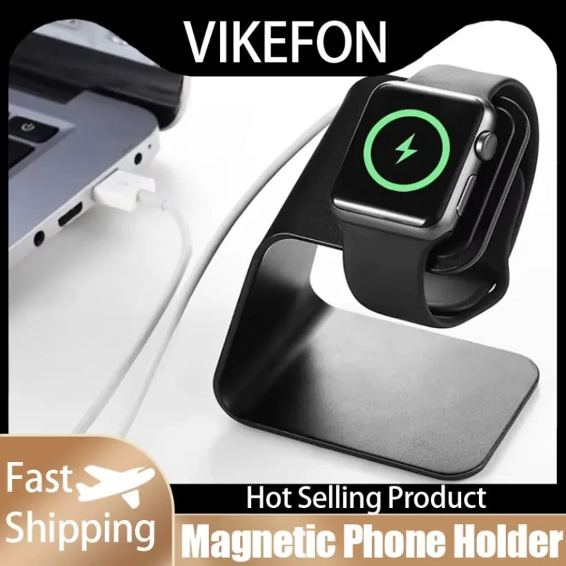 Portable Aluminum Alloy Desktop Watch Charging Stand Anti-slip Charging Dock For Apple Watch 9/8/7/6/5/4/3/2/1 Generation