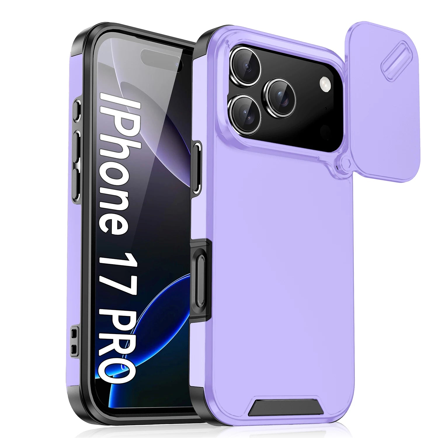 Slide Camera Lens Protection Case for iPhone 17 Series | Durable Shockproof Phone Cover with Lens Guard