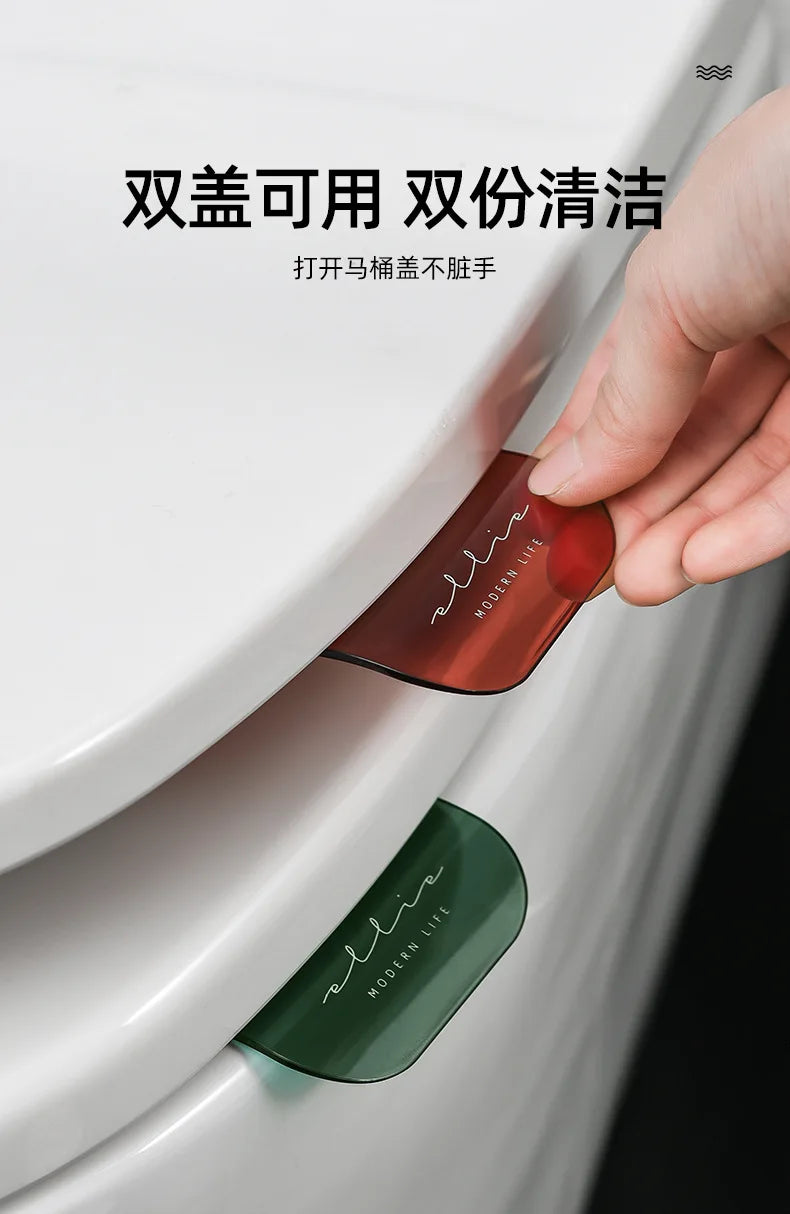 Adhesive Toilet Lid Device Avoid Touching Toilet Seat Lid Lifter Portable Sanitary Closestool Handle Holder Bathroom Accessories