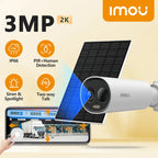 IMOU Cell 3C Cell 3C Kit 3MP Security Camera Outdoor Wireless WIFI Camera Battery Camera Two Way Audio Color Night Vision