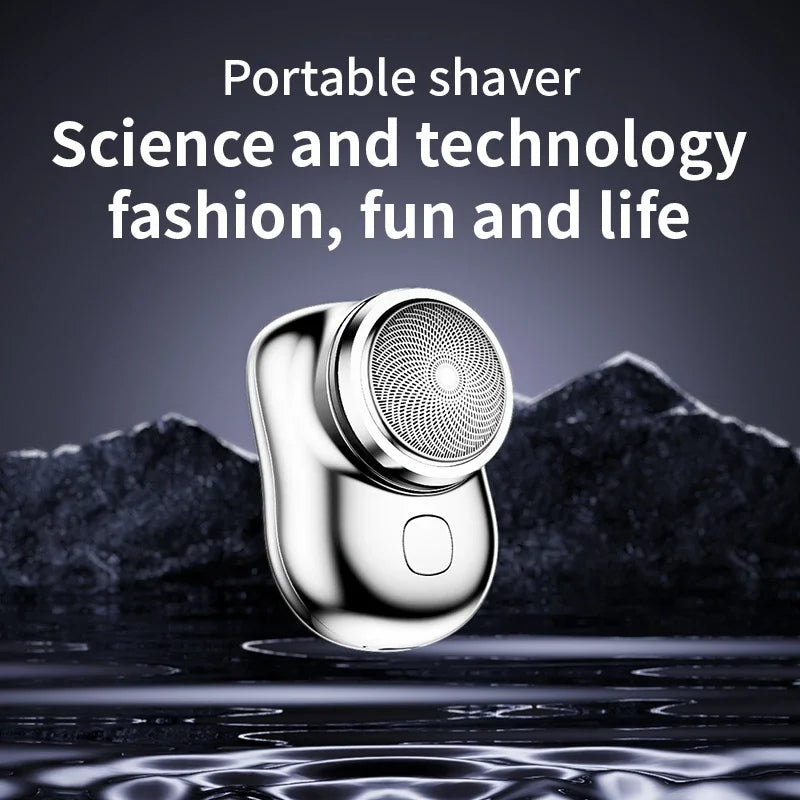 RESUXI Men’s Mini Electric Razor – Wet & Dry Rechargeable Shaver, Portable Pocket Rotary Beard Trimmer with Fast Charging