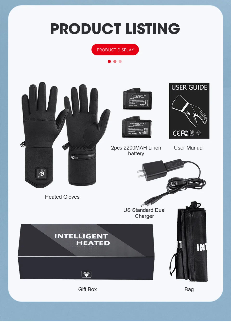 Savior Heat Electric Heated Glove Liners for Men Women Rechargeable Battery Heating Riding Ski Snowboarding  Cycling Thin Gloves