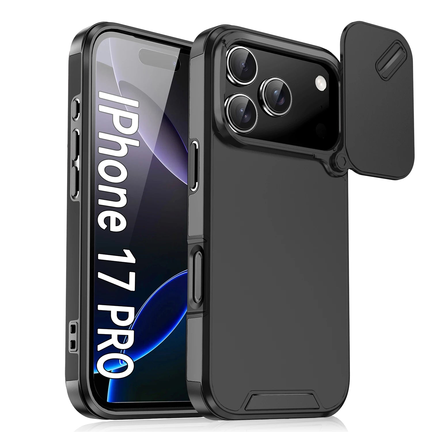 Slide Camera Lens Protection Case for iPhone 17 Series | Durable Shockproof Phone Cover with Lens Guard