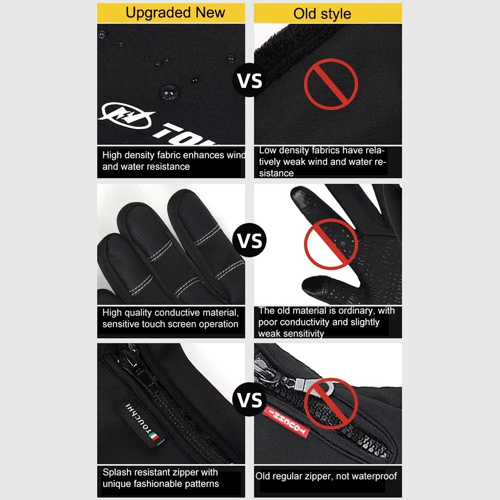 USB Touch Screen Gloves Heated Motorcycle Gloves  Cycling Running Ski  Winter Gloves Hiking Walking Anti-Slip Glove