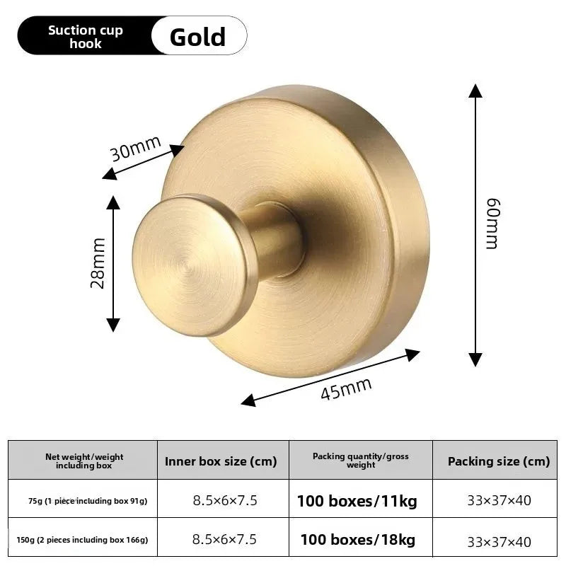 Black Stainless Steel Wall Mounted Hook Hotel Bathroom Coat Hook Home Use Sticky Hook Origin China Mainland AE Stock