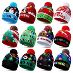 LED Christmas Knitted Beanie Hat – Light Up Xmas Sweater Cap, Unisex Winter Beanie with Colorful LEDs