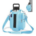 Magnetic Gym Bag Water Bottle Carrier with Adjustable Shoulder Strap | 40oz Bottle Pouch Sling Holder