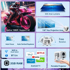 DITONG X3Plus HD projector Native 1080P support 4K WIFI6 BT5.4 Android mini Portable projector led home theater video projector